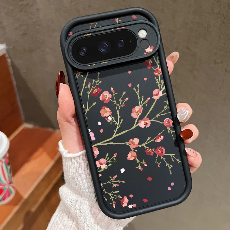 Retro Floral Soft Silicone Shockproof Phone Case Cover
