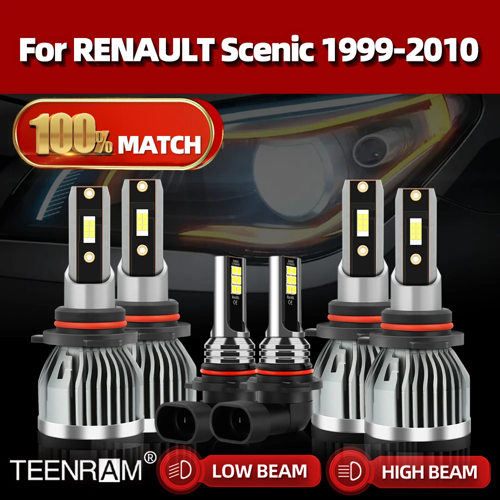 

H1 Car Led Headlight Bulbs H7 LED Car Lights 120W 20000LM For RENAULT Scenic 1999-2002 2003 2004 2005 2006 2007 2008 2009 2010