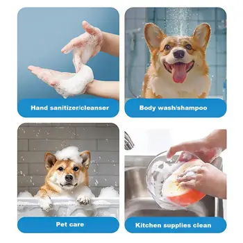 Dog Soap Foamer Shampoo Electric Foaming Frother Dispenser Rechargeable Waterproof Pet Soap & Shampoo Sprayer Pet Bathing Soap 5