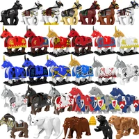 Military Medieval Building Blocks Solider Figures Knights Equipment Animal Accessories Mount Armor War Horse Mini Bricks MOC 1