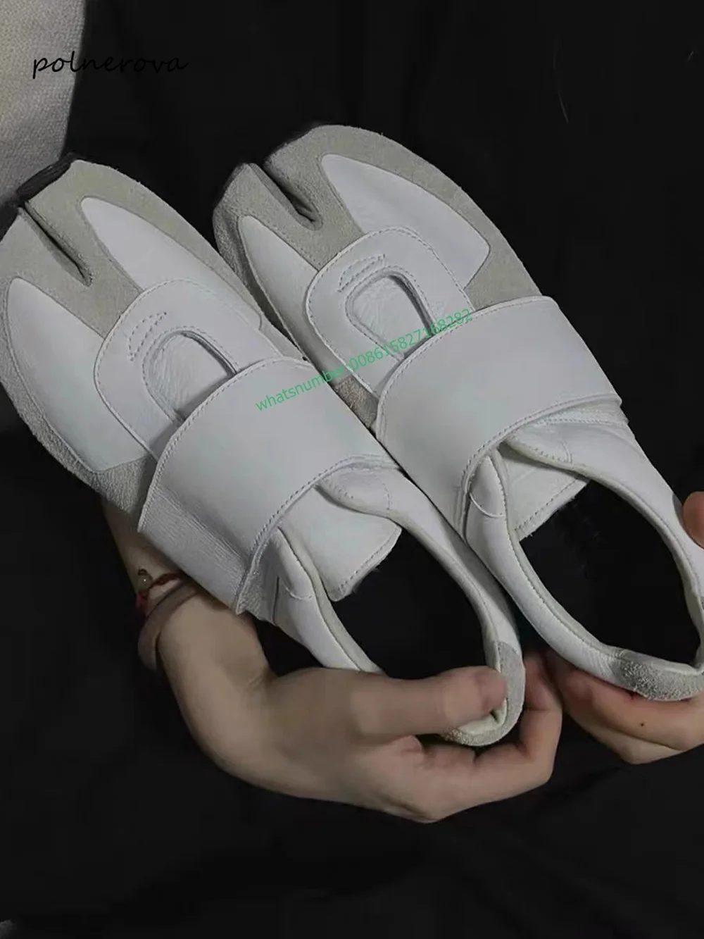 Fashion Split Toe Skate Shoes Solid Lace-Up Flat Heel Shoes Daily Casual Shoes for Women 2023 Autumn Winter Newest Leisure Retro