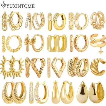 925 sterling silver ear needle multi-ring earrings buckle full of diamonds hoop earrings gold earrings for women fashion jewelry