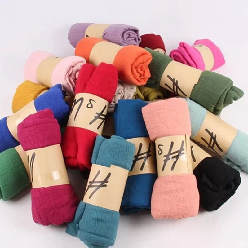 Women Lightweight Super Large Summer Beach Wrap Scarves Solid Color Long Shawl for Head Scarves Wrap Turb 2
