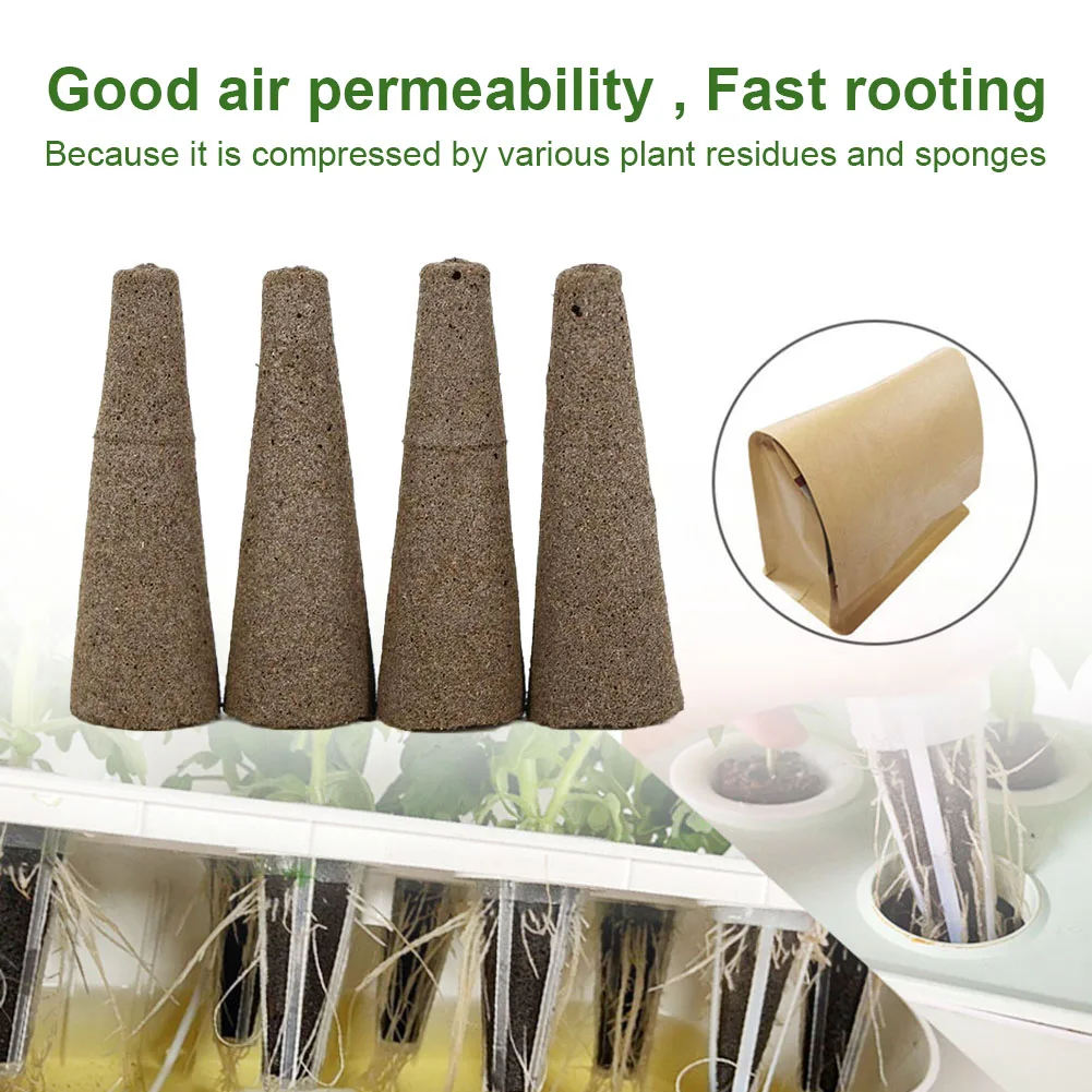 50 Pcs Hydroponic Growing Kit - Plant Seed Starter Pods Kit Replacement Grow Sponges Seed Sponges Grow Baskets For Seed Sta