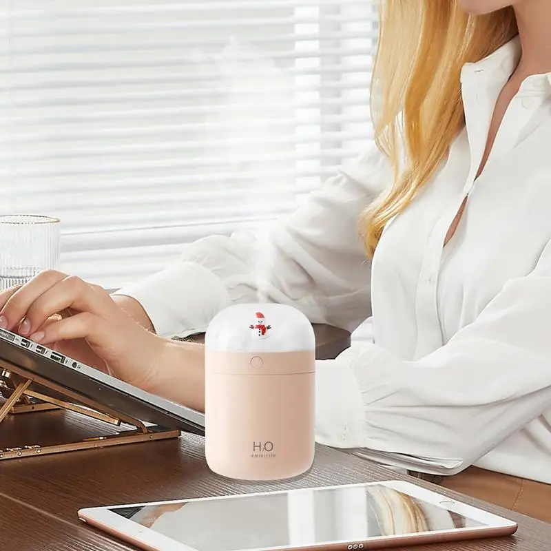 Desk Humidifiers For Office Snowman Silent Personal Humidifier Portable Air Humidifier Small Desktop Humidifiers For Bedroom