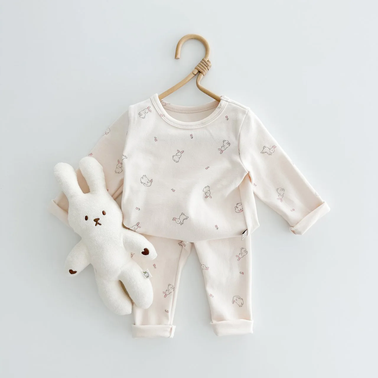 Korean Ins Infant Toddler Spring Autumn Girls Home Set Little Flower Printed Pants Bottom Shirt Pajamas Kids Girls Sleepwears