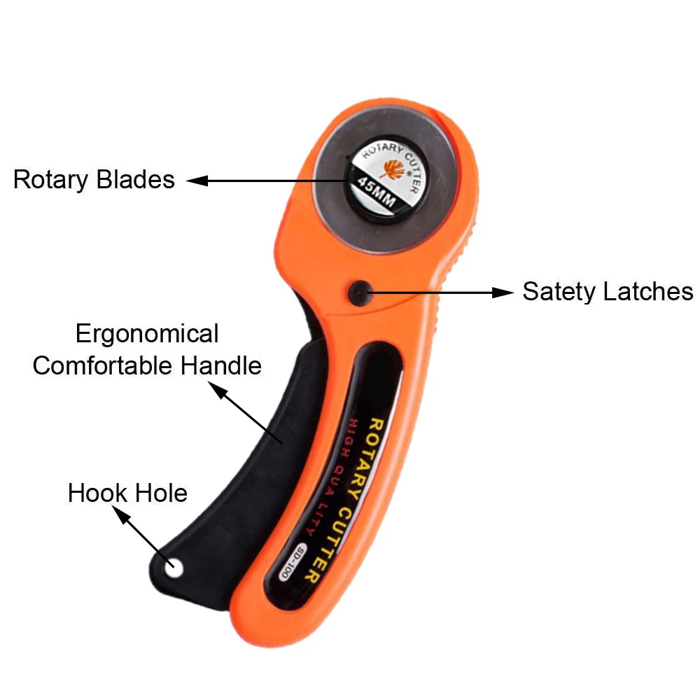 45mm Leather craft Rotary Cutter Leather Cutting Tool Craft Fabric Circular Blade Knife DIY Patchwork Sewing Quilting leather sewing tools craft knife kit leather strip cutter tool