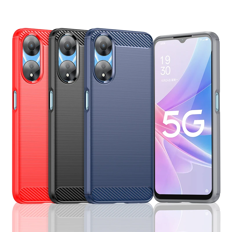 Custodia In Fibra Di Carbonio Per Oppo A78 5G Custodia Per Oppo A78 A 78 5G Custodia Posteriore In Silicone Antiurto Per Oppo A78 5G Custodia Da 6.56 