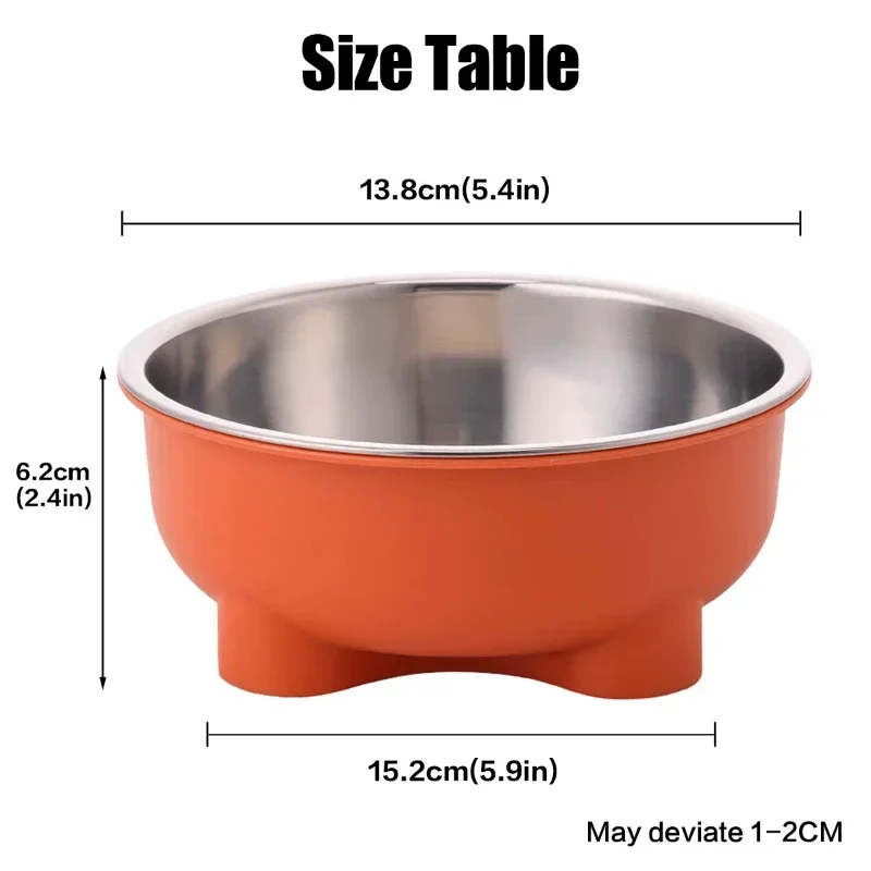 Pet Dog and Cat Bowl 1PC for Indoor and Outdoor Use Four-Legged Stainless Steel Anti Slip Easy To Clean