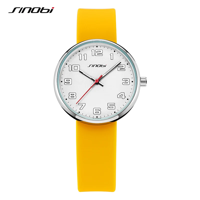 

SINOBI New Creative Design Women's Sports Watches Fashion Ladies Quartz Wristwatches Waterproof Female Gifts Clock Reloj Mujer