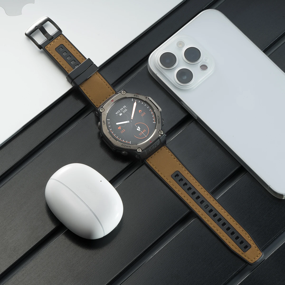 Elegant Leather Silicone Strap: Stylish Bracelet Band Loop