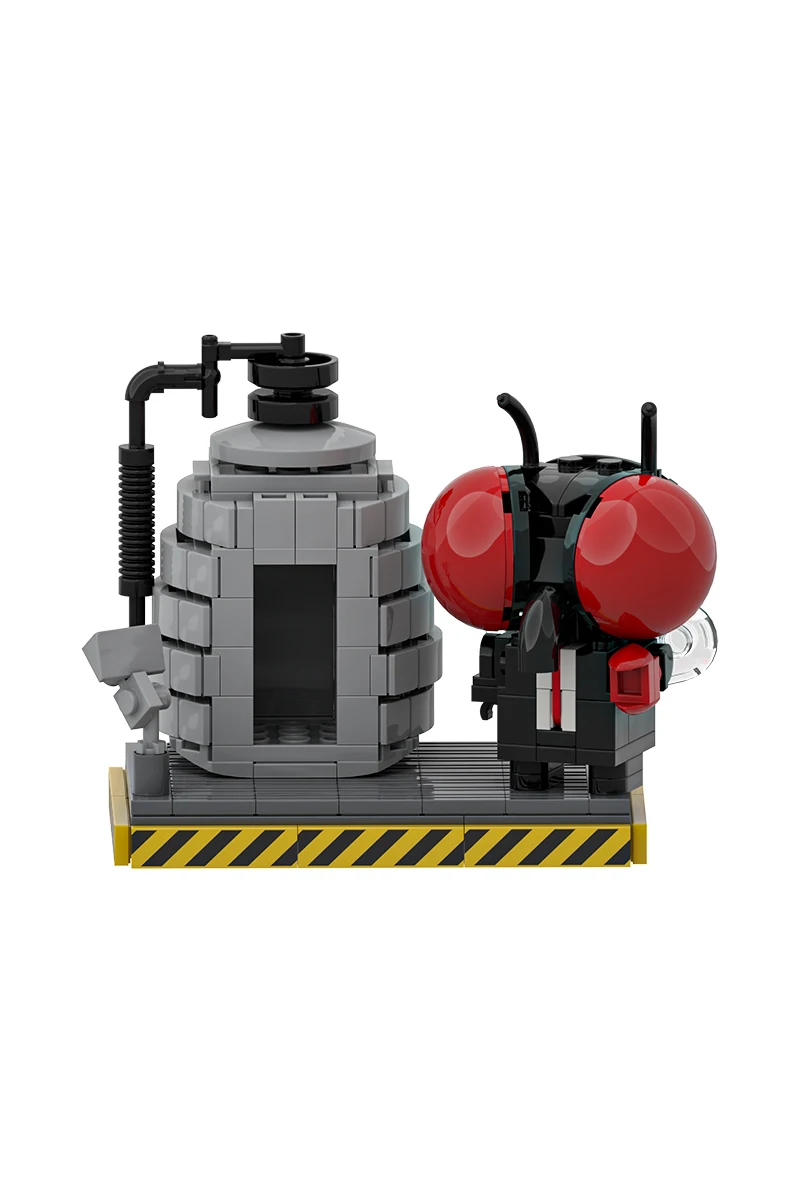 MOC Die Fliege Modell Bausteine Sci-Fi Film Experimentelle Teleportation Pod Bündel Insekt Fliegen Mutation Figur Ziegel Spielzeug geschenk – Detail 3