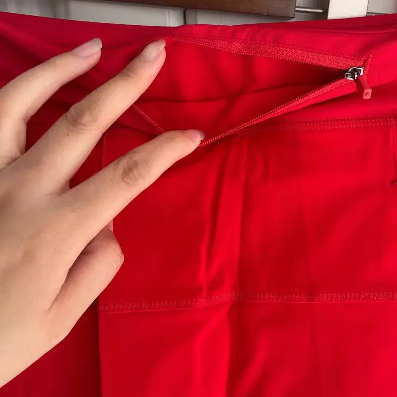 Lemon Sports Tennis Short Skirt Anti-slip Fake Two Pieces With Lining High Waist Pleated Skirt Pace Rival Yoga Fitness Skirt