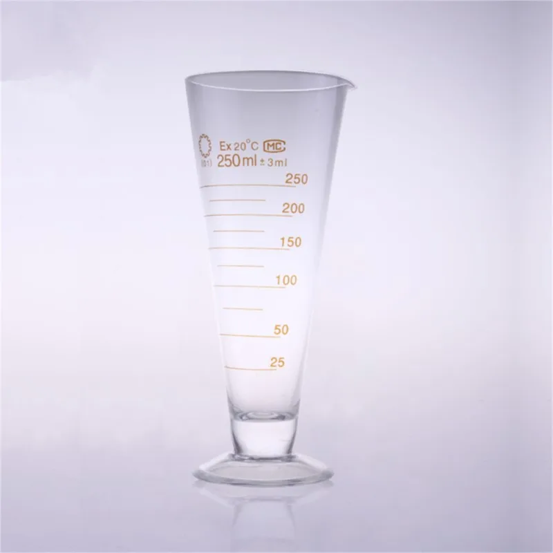 High quality Laboratory 2000ml Measuring cylinder with Scale Taper Glass Measuring Cup Lab Supplies