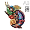Wooden Animal Puzzles Jigsaw For Adults Kids Mysterious turtle 300 PCS Puzzle Holiday Gift Interactive Games Toy Wood Jigsaw 5