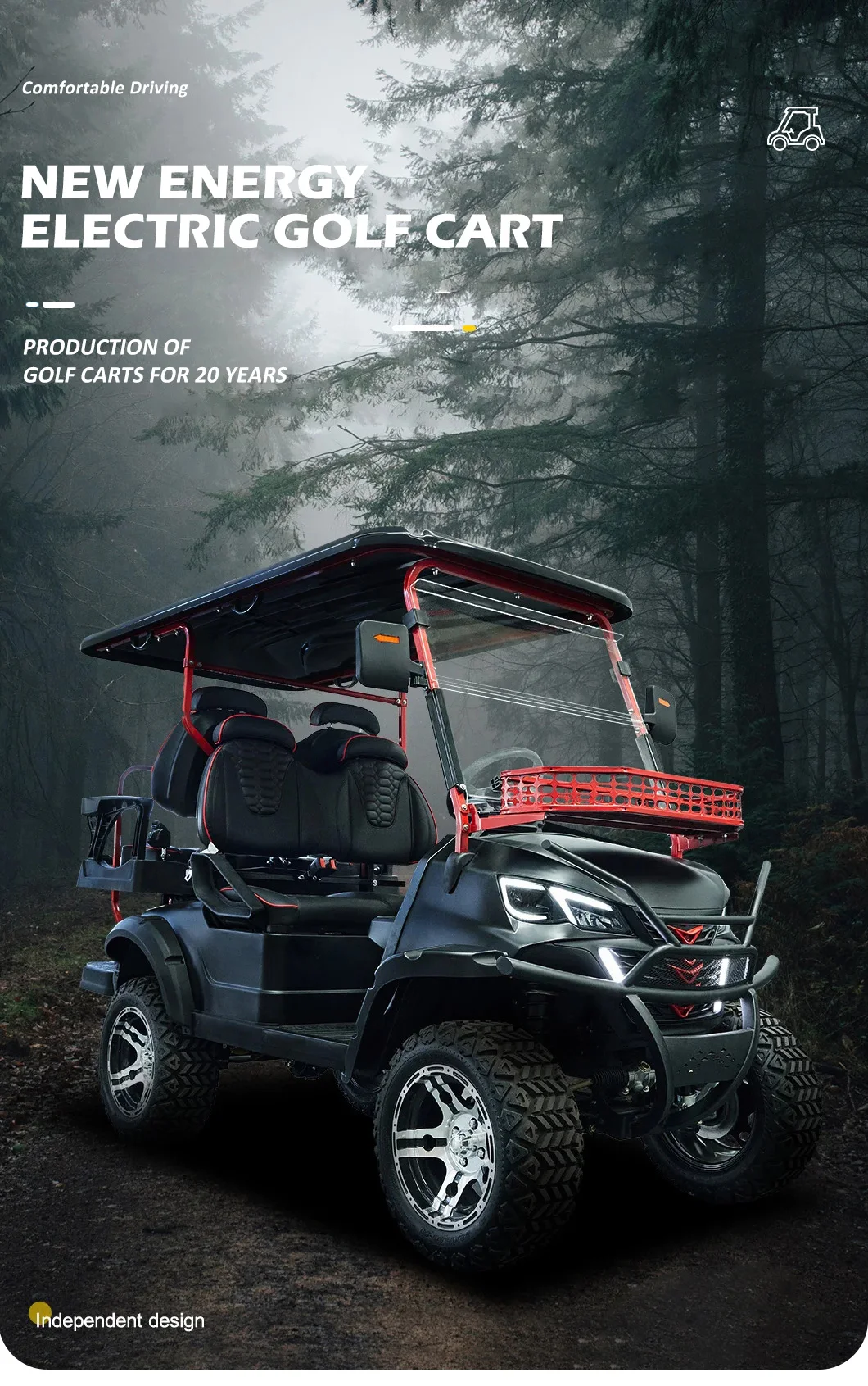 Description Picture 2 of item4 Seat Sightseeing Bus Club Cart Electric Golf Buggy Hunting Cart