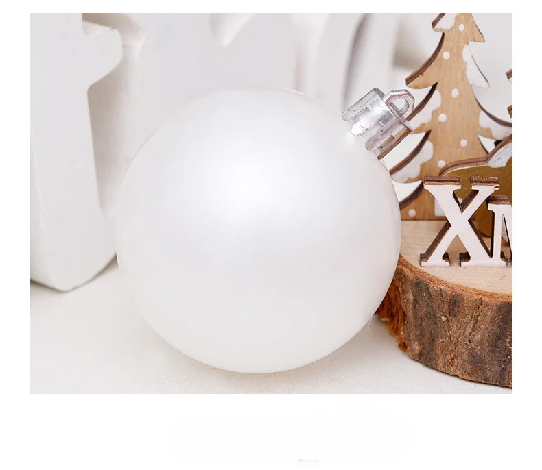 Christmas Decorations 6cm/30pcs Pink Transparent Ball Christmas Ball Set Christmas Tree Pendant