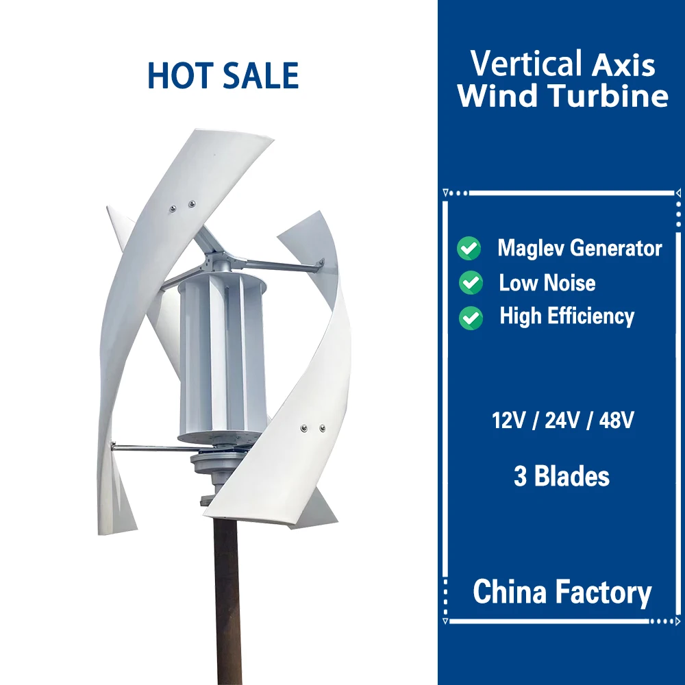 

Vertical Wind Turbine Generator With Hybrid Controller Off Grid System Inverter 3KW 5kw For Home Free Energy With Windmill