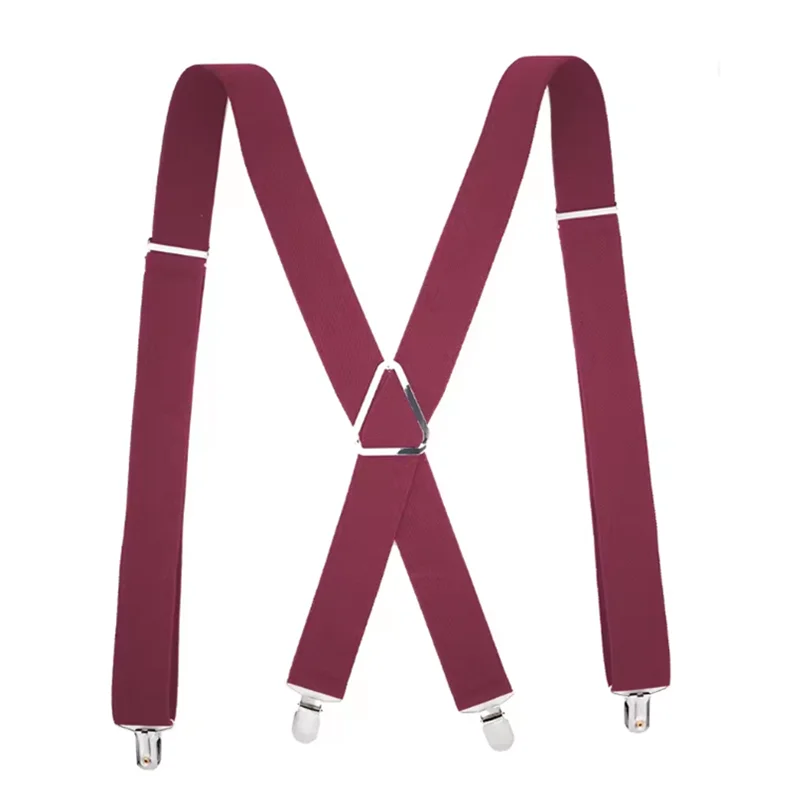 Elastic Polyester Suspenders Men 4 Clips Vintage Men's Women Suspender Trousers Wedding Suspension For Skirts Suspenders 4 Clip