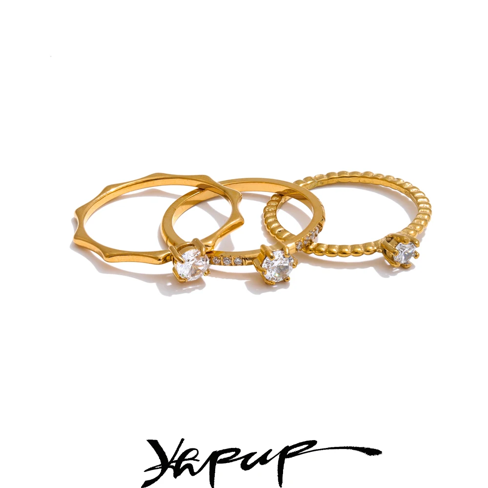 Yhpup High-Grade Ring Engagement Stainless Steel