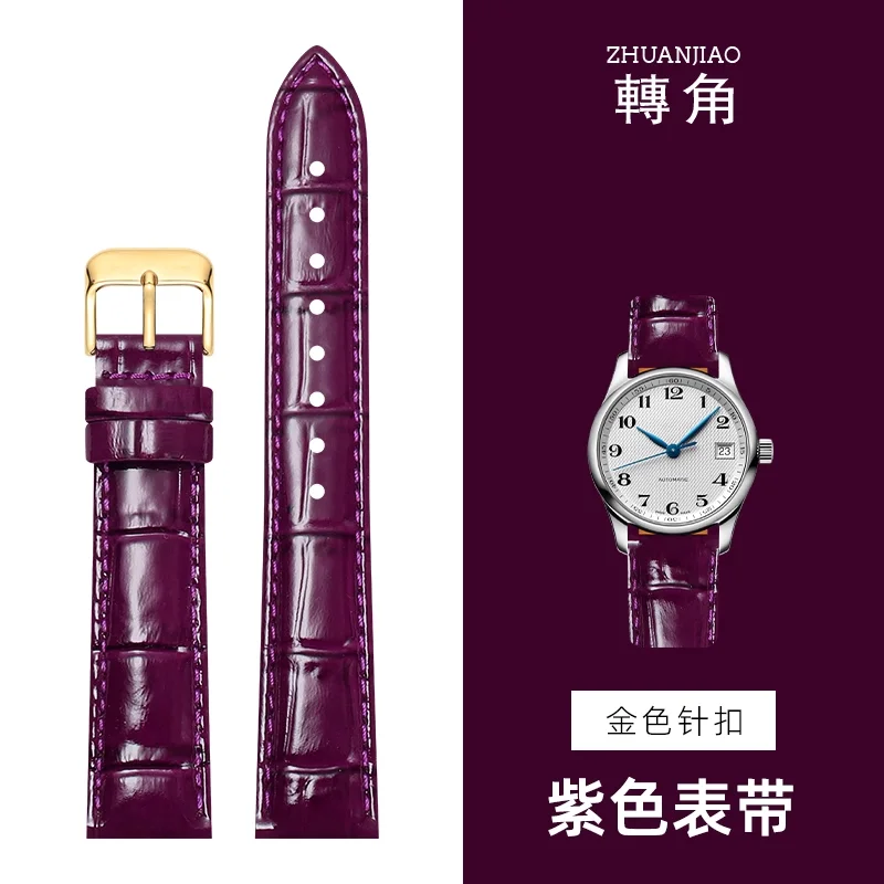 Luxurious Glossy Genuine Leather Watchband – Premium Top Layer Cowhide Strap