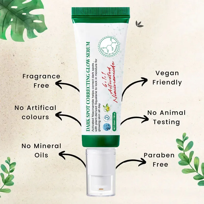 50ml Dark Spot Correcting Glow Serum Effectively Improves Dull Face Moisturizing Whitening Brighten Gently Soothe Serum 3