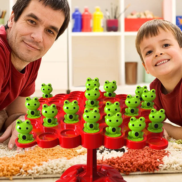 Montessori Math Toy Balancing Board Puzzle For Children Frog Balance Tree Educational Parent-child Interaction Tabletop Game Toy 4