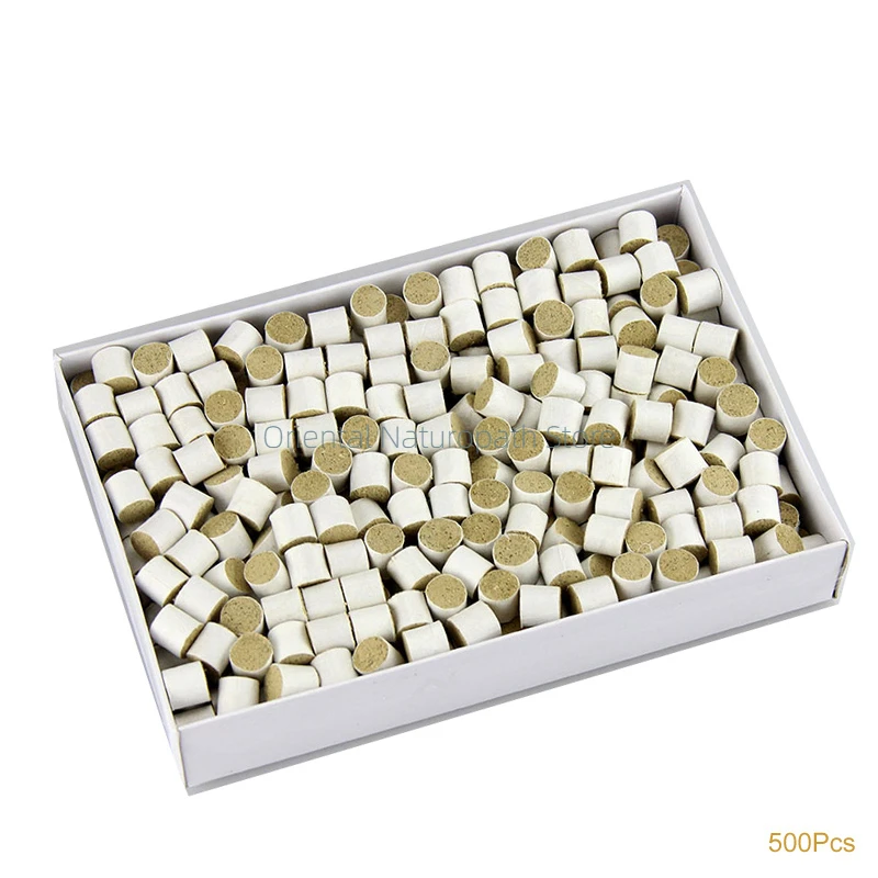 500 Moxa Rolls for Warm Needle Acupuncture with Anti-hot Foil Sheet Mini Needle Moxa Body Point Dredge Meridian Relieve Pain