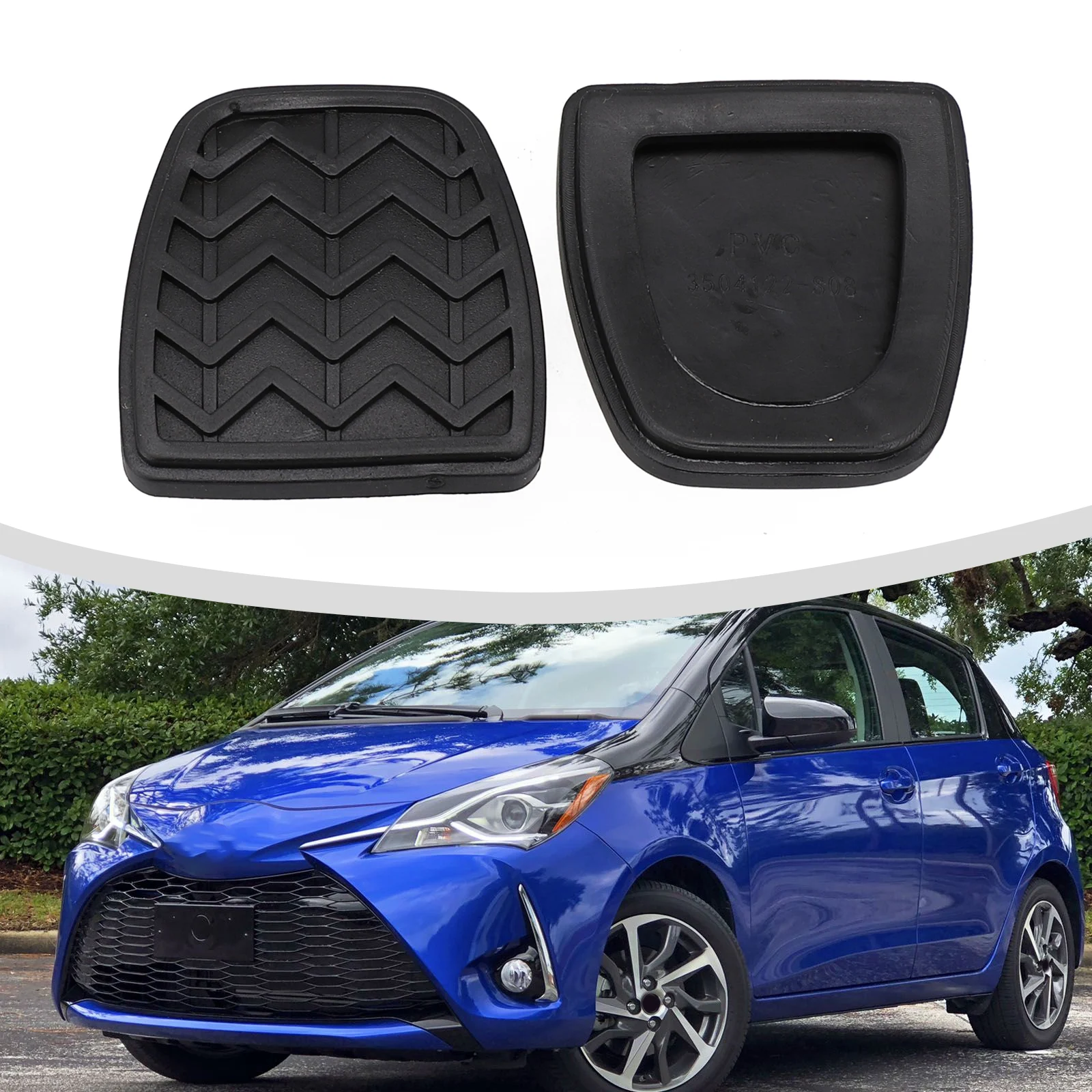 

Rubber Covers Brake Clutch Car Accessories For RAV4 2001-2005 For Solara 04-2008 For Yaris Sedan Manual Transmission Only