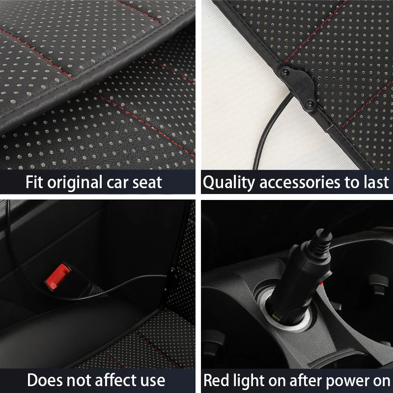 Universal Car Heated Seat Cover Fast Heating PU Cushion