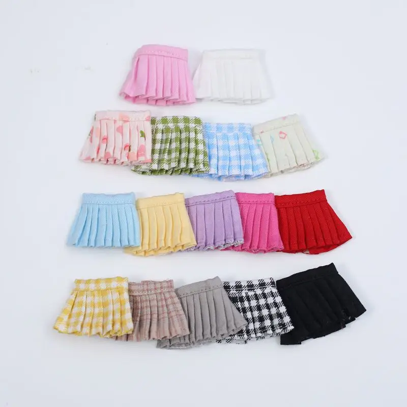 OB11 Doll Clothing Accessories Pleated Half Body Strap Skirt GCS Clay 1/12 Knot Little Pig Doll Clothing Multi Color