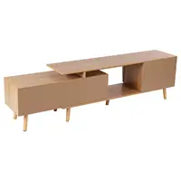 TV stand Wood Entertainment Units Center Media Console Storage Shelf 2 Drawer 5