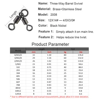 20-100pieces 3 Way Fishing Swivel Rolling Triangle Joint Rolling Swivels  Fishhooks Fishing Connector Pesca Emerillon Peche 2