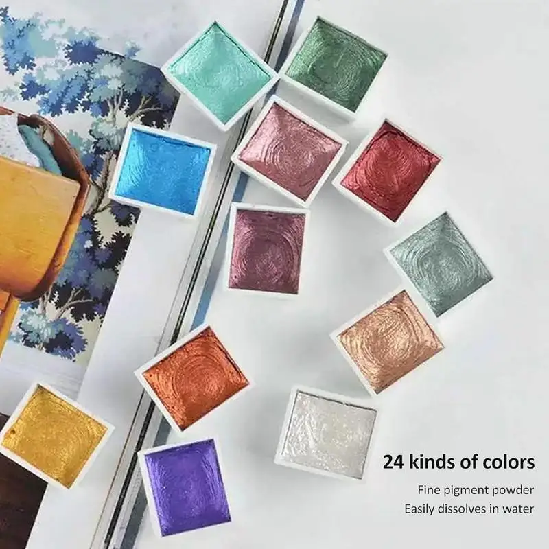 Vernici per Set di colori di 24 colori a lunga durata colori perlescenti pittura accessori artistici per Nail Art artigianato fai da te