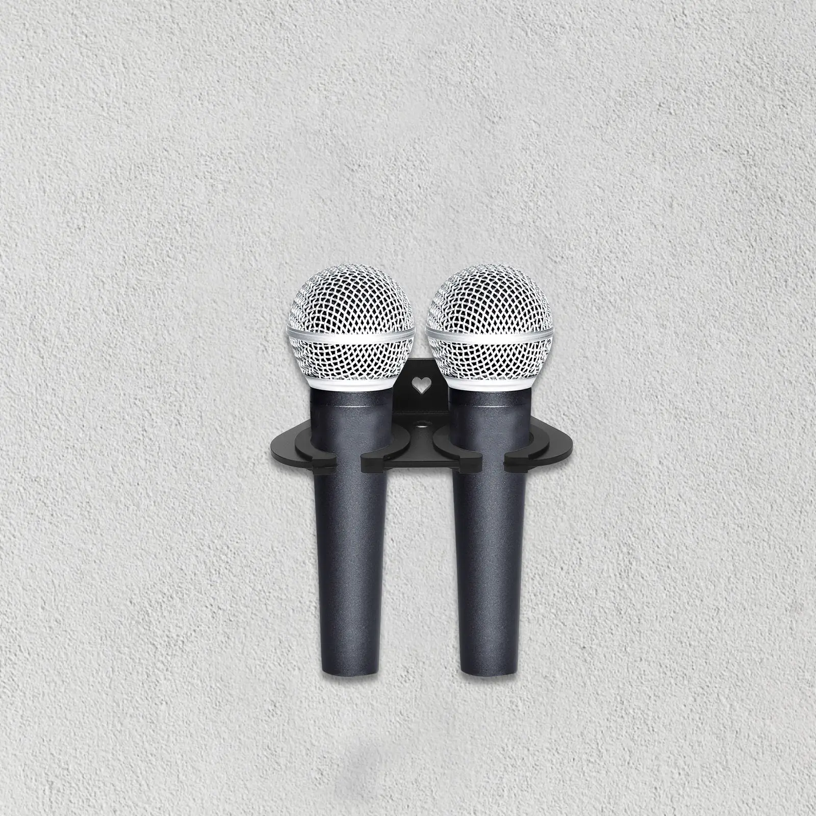 마이크 벽걸이 브래킷 듀얼 홀 마이크 홀더 스튜디오 홈 라이브 스트림 팟캐스트를 위한 안전하고 안정적인 벽걸이형 보관함