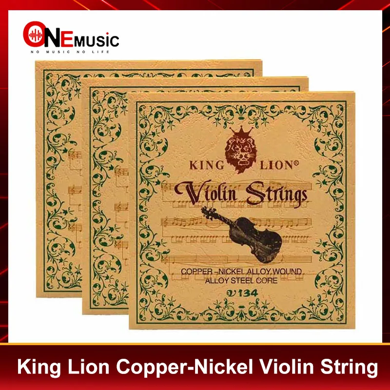 Violin Strings 10 Sets King Lion Violin String Copper-Nickel Alloy Wound Alloy Steel Core .010-.033