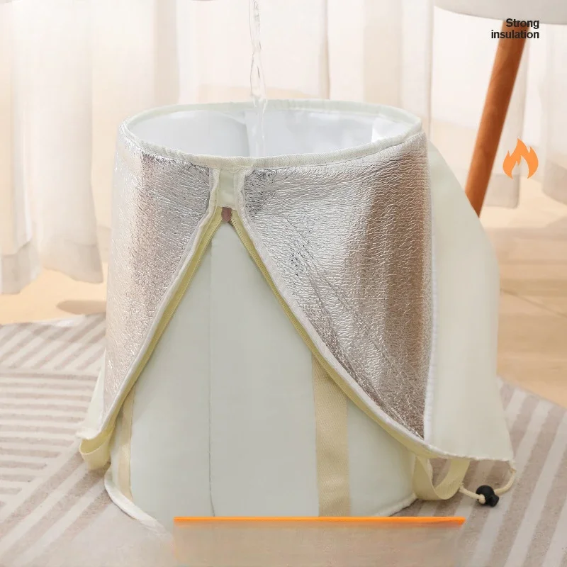Foldable Foot Soaking Bag Household Portable Thermal Insulation Foot Bath Over Knee Soaking Bucket Constant Over Calf