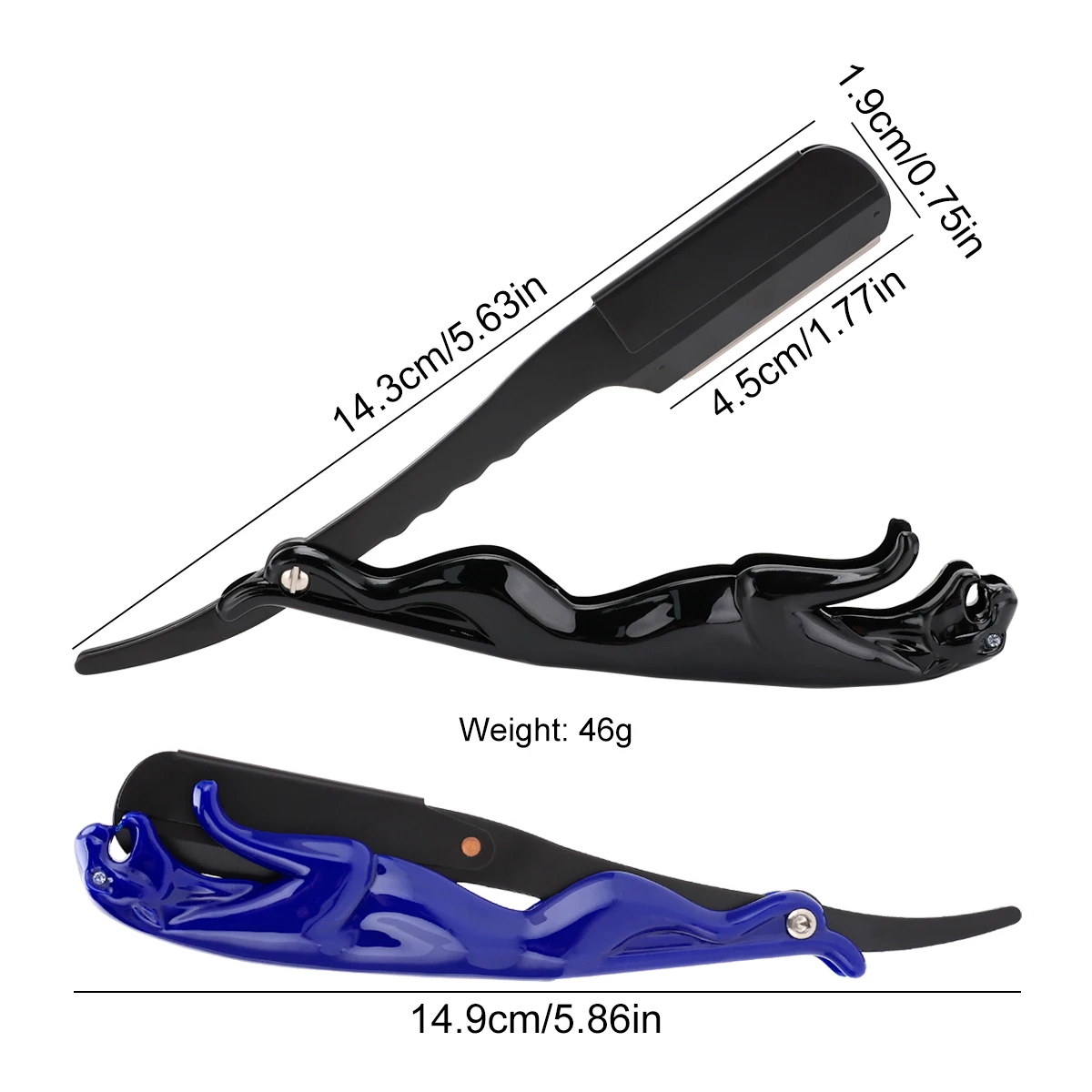 전문 스테인레스 스틸 이발사 면도날 날카로운 직선 면도기 수동 면도기 도구 - 손질 매니아를위한 선물