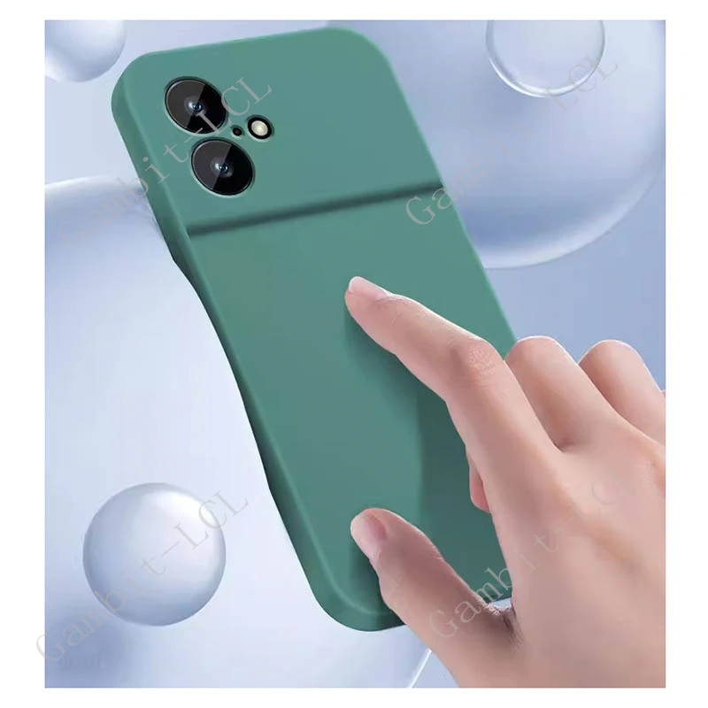 Premium Silicone Liquid Case with Skin Texture