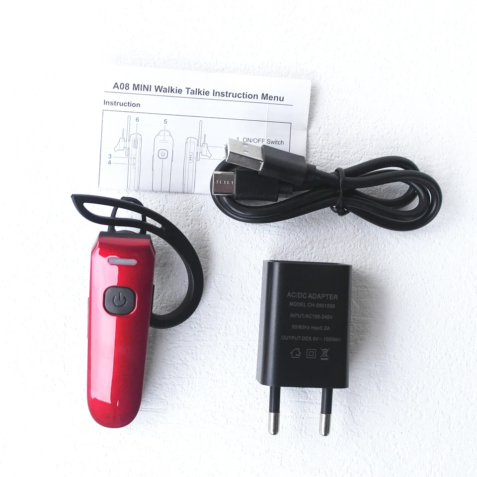 Wireless Earhook Bluetooth Walkie Talkie Headset