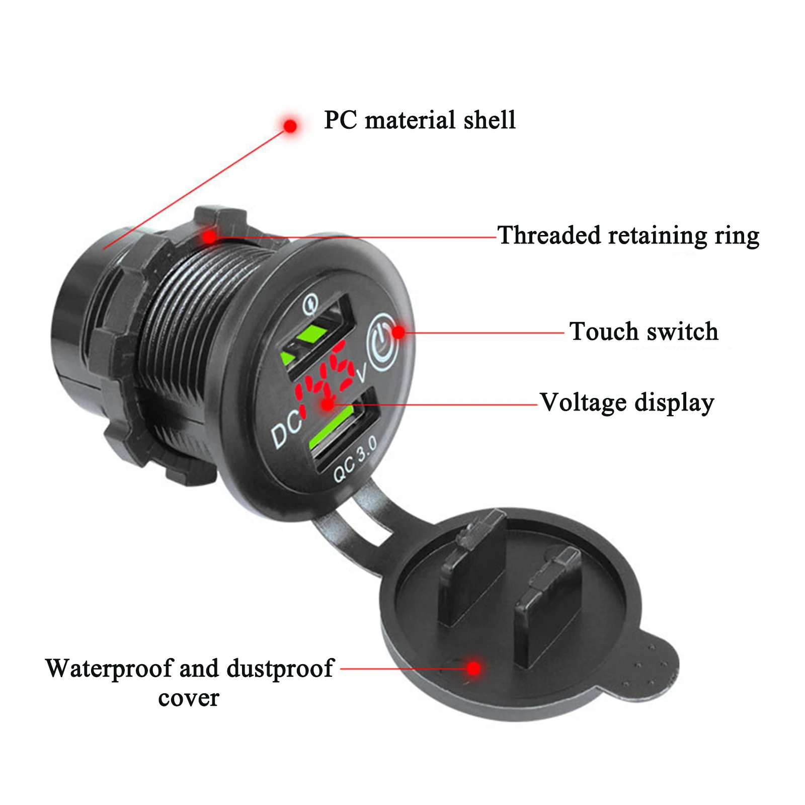 ڵ  QC3.0   ڵ    12V-24V USB ȭ Ipad  ׸ ǰ ڵ ǰ