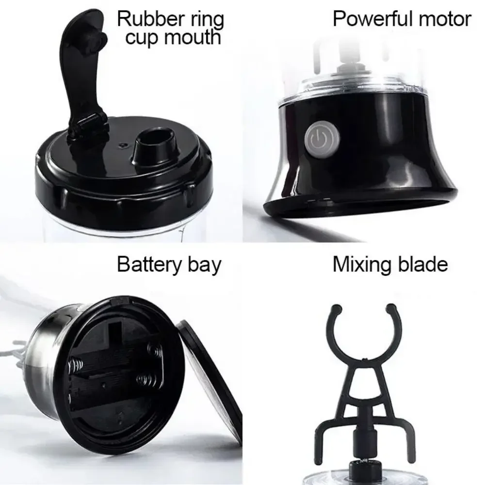 Portable Electric Shaking Cup Milk Protein Powder Shaker Cup Fitness Plastic Water Bottle Fitness Sports Lazy