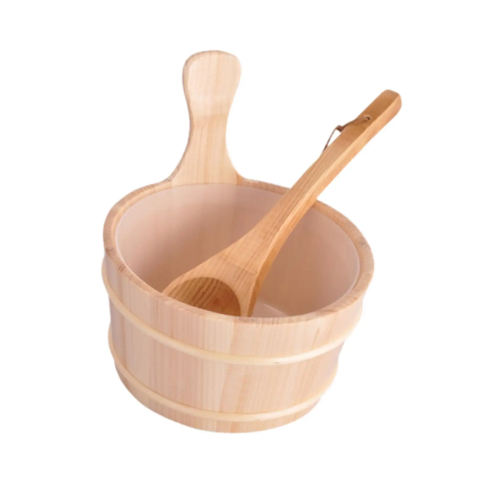 Sauna Bucket with Ladle Sauna Equipment 4L Multifunctionlal Milk Pail Gifts with