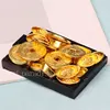 Miniature Items 1/6 Simulation Mini Golden Brick Bullion Cash Money Box Model Toys for Barbies Figurs Dolls DollHouse Accessorie 6
