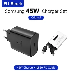 SAMSUNG Super Fast Charging 45W PD Type C Power Adapter - Black 45w EU set