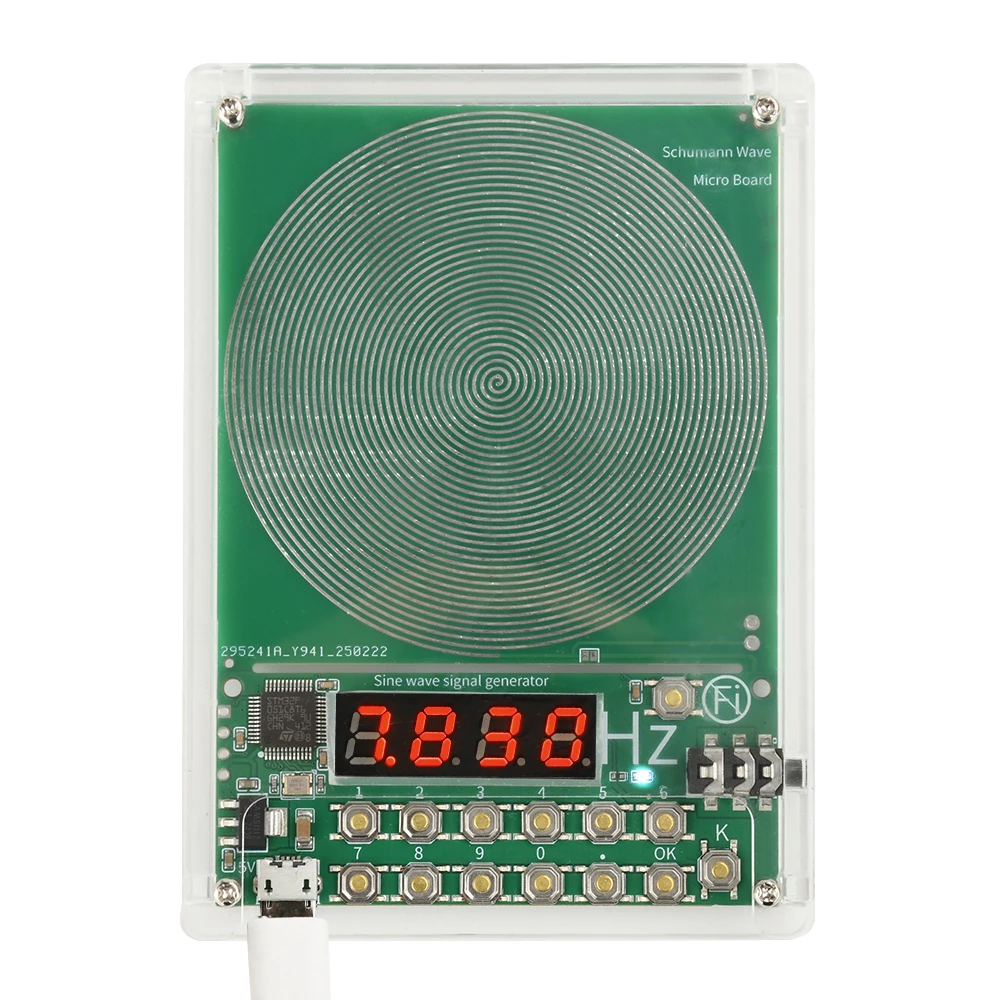 Produktbild von Eujgoov Resonanzgenerator – 0,01–299.000 Hz, Sinus-/Rechteck-/Inverswellen, 7,83 Hz Standard, USB-betrieben, Kompakt (16x11x2 Cm) – Für Entspannung & Tests