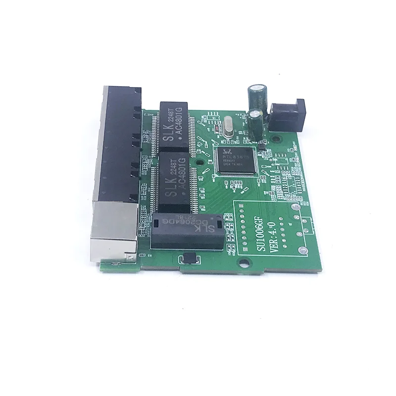 고속 스위치 이더넷 TAP 스위치, 시스템 통합 모듈용 허브 PCB 모듈 보드, 5 포트 네트워크 스위치, 10, 100, 1000mbps