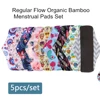 5Pcs Bamboo Charcoal Menstrual Pads Heavy Flow Sanitary Pads Reusable Sanitary Napkin Women's Panties Washable Cloth Gaskets 1