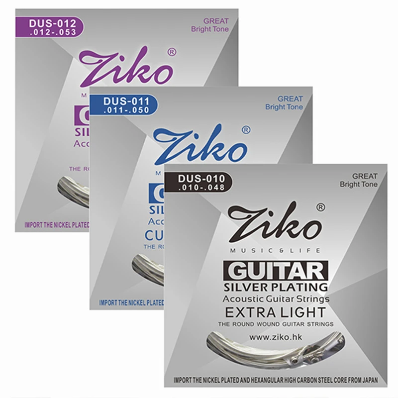 010 011 012 Ziko Acoustic Guitar Strings Acoustic Guitar Strings 10