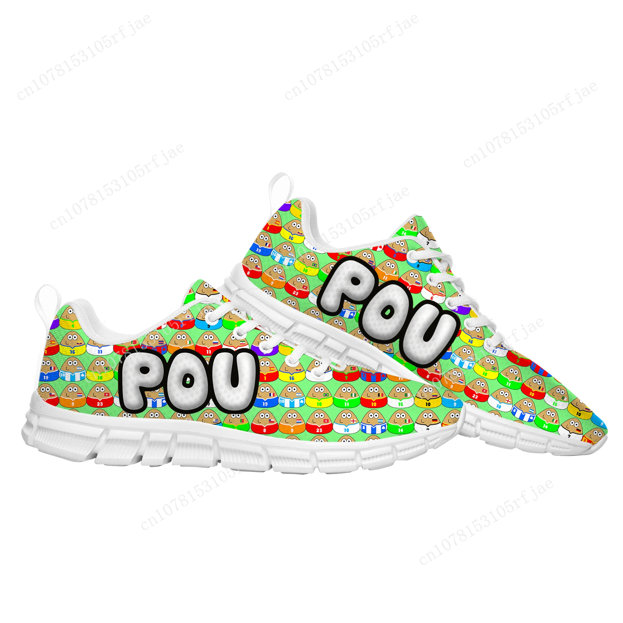 Hot Cartoon Animation POU Sports Custom Shoes High Quality Game Mens Womens Teenager Sneaker Tailor Made Couple Built Shoes